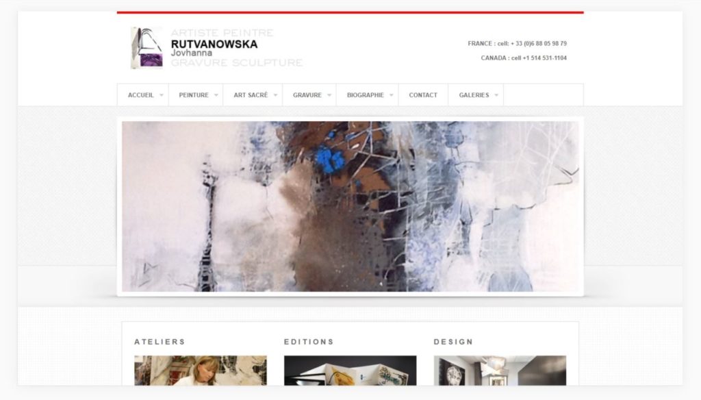 rutvanowska.com website Homepage by Donald Royer Design