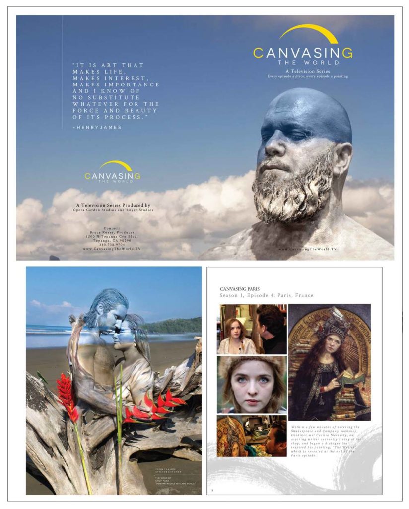 Canvasing the world brochure design by Donald Royer Design