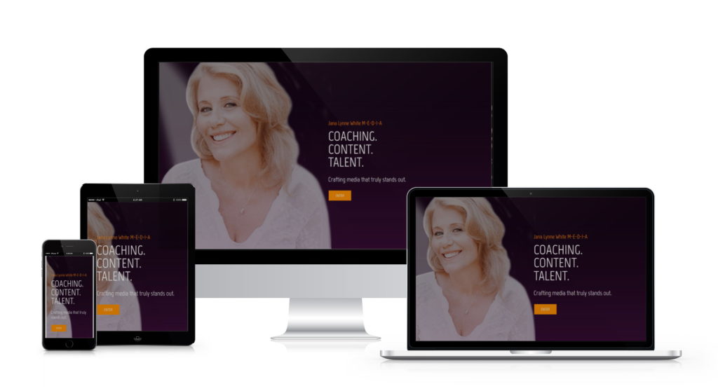 multi device picture of janalynnewhitemedia.com website by donald royer design