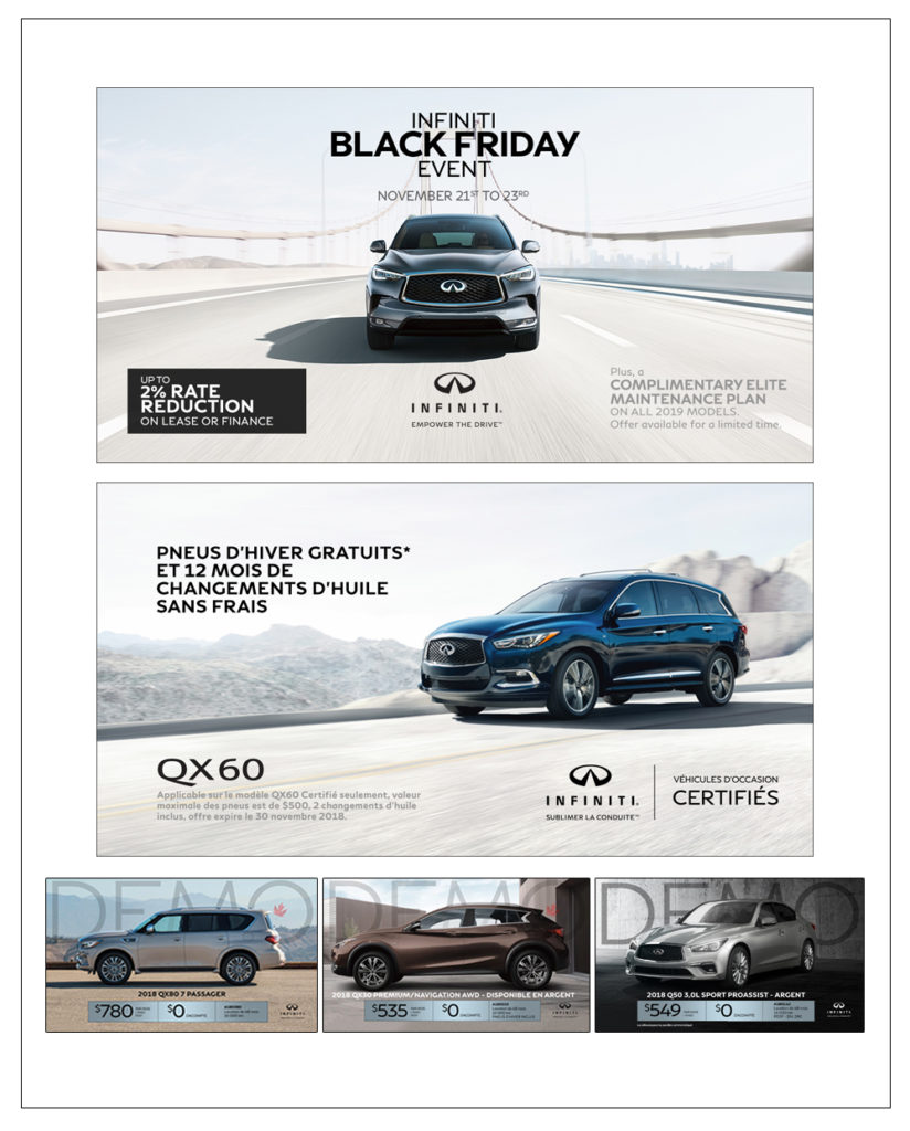 Infiniti promotional brochure by Donald Royer Design